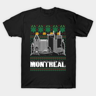 Montreal Canada Ugly Christmas T-Shirt